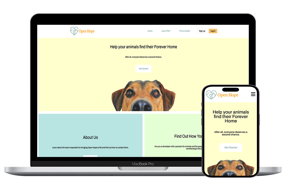 responsiveness example on desktop and mobile screens